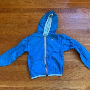 K Way Kids Reversible Blue Rain Jacket size 10